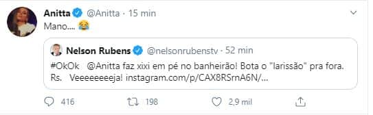 Publicação de Nelson Rubens (Imagem: Reprodução) Publicação de Nelson Rubens (Imagem: Reprodução)