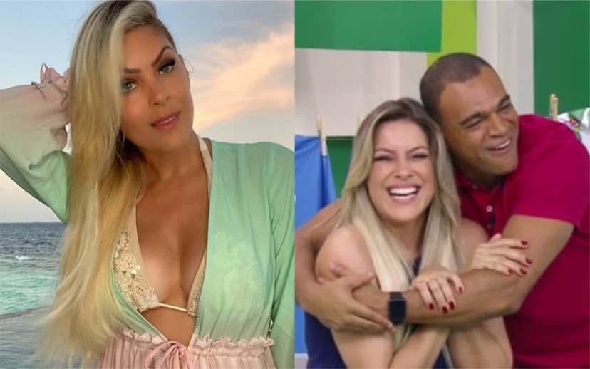 Renata Fan e Denilson no Jogo Aberto (Montagem /TV Foco) Renata Fan e Denilson no Jogo Aberto (Montagem /TV Foco)