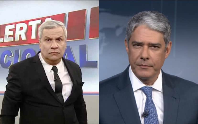 Sikêra Jr. e William Bonner (Foto: TV Foco) Sikêra Jr. e William Bonner (Foto: TV Foco)