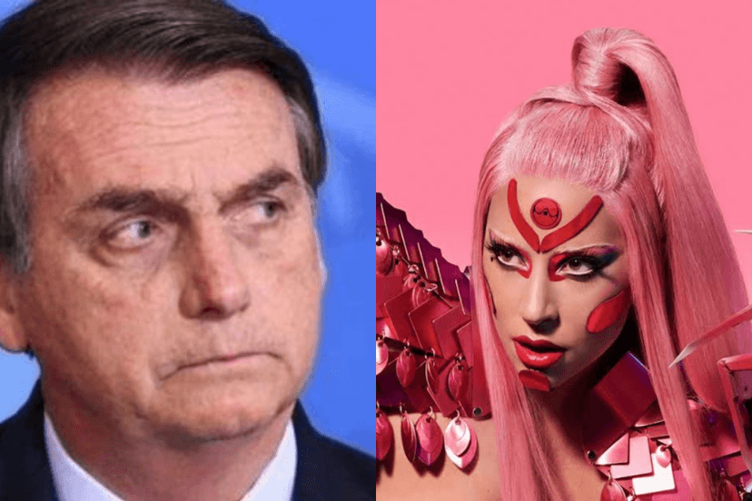 Lady Gaga e Bolsonaro protagonizam briga feia (Foto: Reprodução) Lady Gaga e Bolsonaro protagonizam briga feia (Foto: Reprodução)