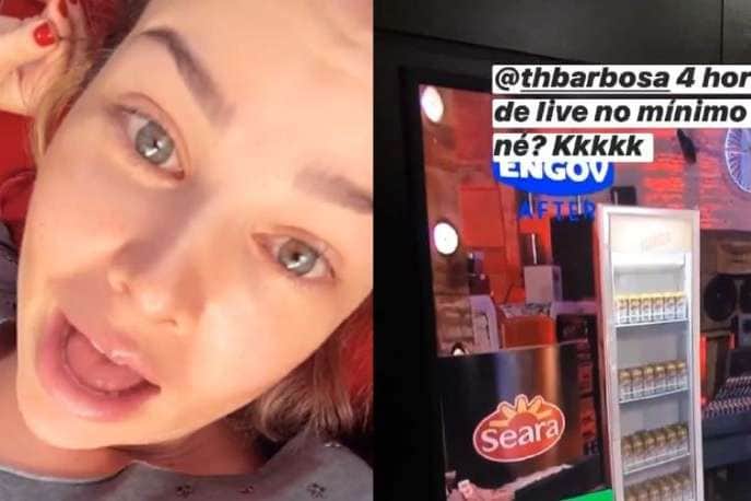 Fernanda Souza assistiu à live de Thiaguinho (Foto: Reprodução/Instagram) Fernanda Souza assistiu à live de Thiaguinho (Foto: Reprodução/Instagram)