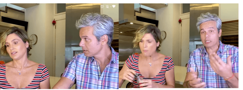 Flávia Alessandra e Otaviano Costa brincam de "Eu Nunca" (Foto: Reprodução/YouTuber) Flávia Alessandra e Otaviano Costa brincam de "Eu Nunca" (Foto: Reprodução/YouTuber)