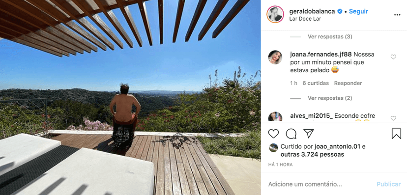 O famoso apresentador do Balanço Geral, da Record, Geraldo Luis deu susto daqueles em seus seguidores após compartilhar uma foto que deixou tudo à mostra (Foto: Reprodução/Instagram)