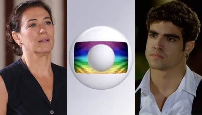 Lilia Cabral e Caio Castro em Fina Estampa; atores receberão dinheiro da Globo por causa da reprise de novelas (Foto: Reprodução/Globo/Montagem) Lilia Cabral e Caio Castro em Fina Estampa; atores receberão dinheiro da Globo por causa da reprise de novelas (Foto: Reprodução/Globo/Montagem)
