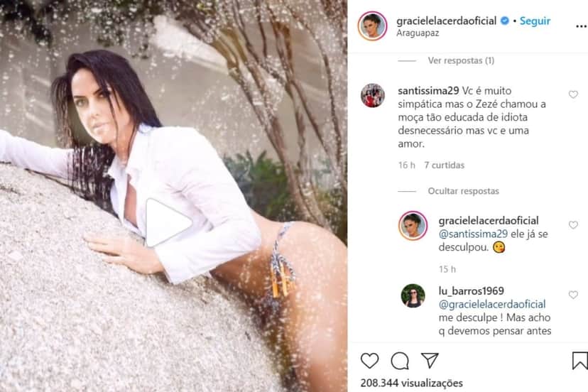 Graciele Lacerda respondeu seguidores sobre Zezé (Foto: reprodução/Instagram) Graciele Lacerda respondeu seguidores sobre Zezé (Foto: reprodução/Instagram)
