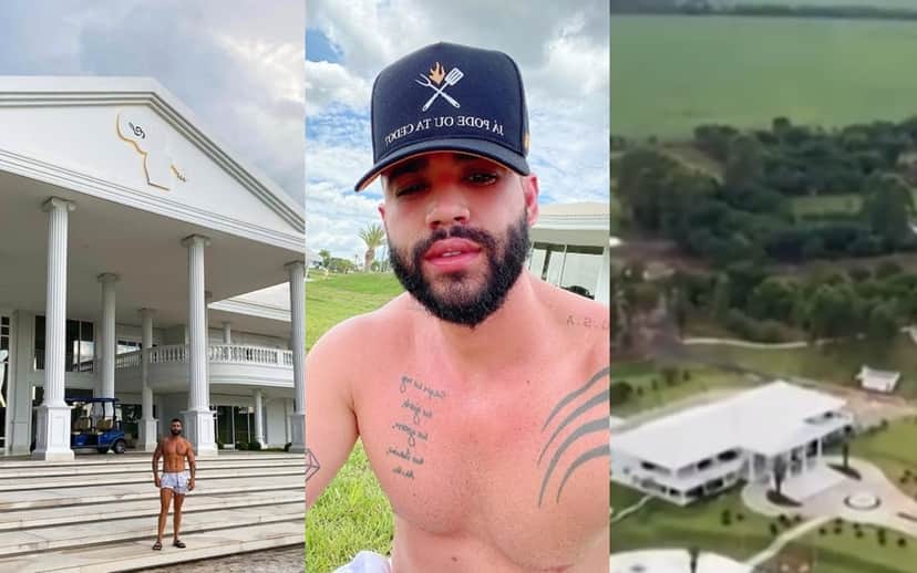 Gusttavo Lima tem detalhes de mansão milionária exposta (Foto: Montagem TV Foco) Gusttavo Lima tem detalhes de mansão milionária exposta (Foto: Montagem TV Foco)