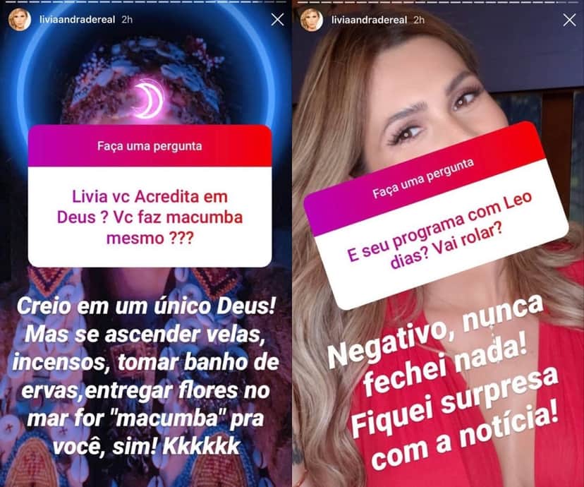 Lívia Andrade abriu o jogo com seus seguidores nos stories (Foto: reprodução/Instagram) Lívia Andrade abriu o jogo com seus seguidores nos stories (Foto: reprodução/Instagram)