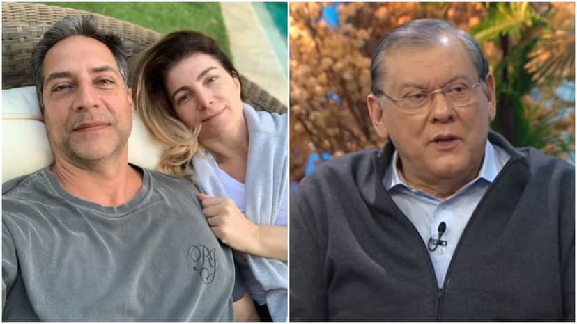 Lacombe surgiu ao lado da mulher, Gisa, e comentário maldoso de Milton Neves virou destaque (Foto: Reprodução/ Montagem/ TV Foco) Lacombe surgiu ao lado da mulher, Gisa, e comentário maldoso de Milton Neves virou destaque (Foto: Reprodução/ Montagem/ TV Foco)