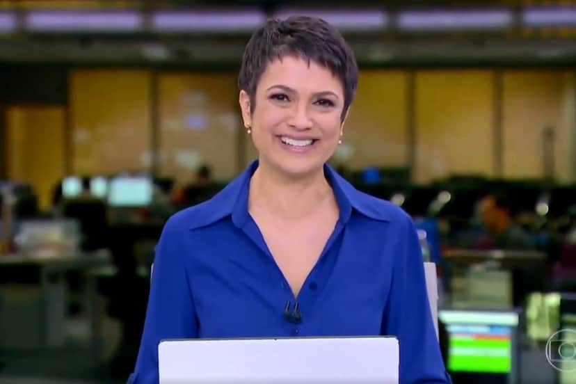 A âncora no 'Jornal Hoje' (Foto: reprodução/Globo) A âncora no 'Jornal Hoje' (Foto: reprodução/Globo)