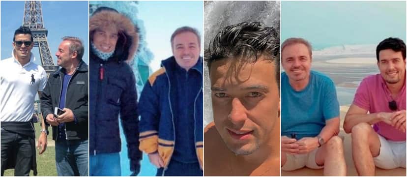 Thiago Salvático em fotos ao lado de Gugu por viagens ao redor do mundo (Reprodução) Thiago Salvático em fotos ao lado de Gugu por viagens ao redor do mundo (Reprodução)