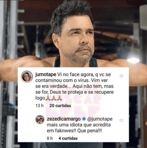 O famoso cantor sertanejo, que faz dupla com Luciano, Zezé Di Camargo deixou os seus seguidores de queixo caído após chamar uma fã de idiota publicamente (Foto: Reprodução/Instagram) O famoso cantor sertanejo, que faz dupla com Luciano, Zezé Di Camargo deixou os seus seguidores de queixo caído após chamar uma fã de idiota publicamente (Foto: Reprodução/Instagram)