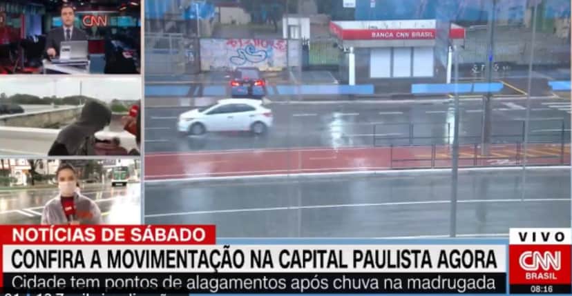 Tela estava dividida no momento da abordagem - Foto: Reprodução Tela estava dividida no momento da abordagem - Foto: Reprodução