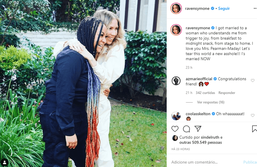 Compartilhamento feito por Raven-Symoné em seu Instagram (Foto: Reprodução) Compartilhamento feito por Raven-Symoné em seu Instagram (Foto: Reprodução)