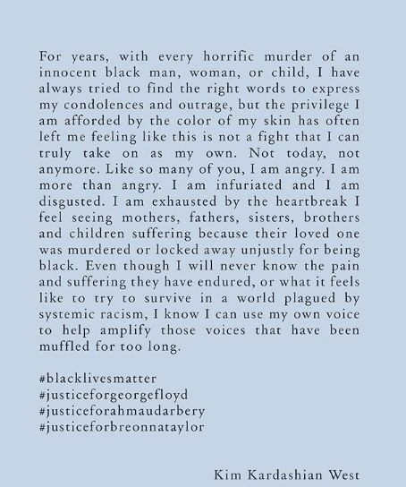 Texto compartilhado por Kim Kardashian em seu Instagram (Foto: Reprodução) Texto compartilhado por Kim Kardashian em seu Instagram (Foto: Reprodução)