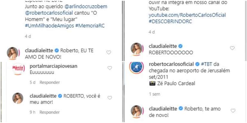 Claudia Leitte enche Roberto Carlos de comentários (Foto: Reprodução) Claudia Leitte enche Roberto Carlos de comentários (Foto: Reprodução)