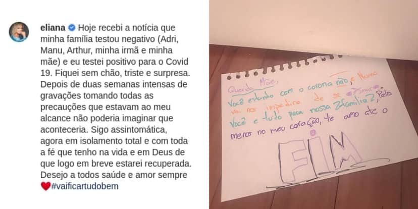 Eliana testa positivo para covid-19 e público não perdoa emissora (Foto: Reprodução/Instagram) Eliana testa positivo para covid-19 e público não perdoa emissora (Foto: Reprodução/Instagram)