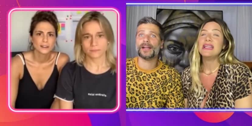 Em jogo "Isolados e casados", Fernanda Gentil confessa ciúmes da esposa (Foto: Reprodução/YouTuber) Em jogo "Isolados e casados", Fernanda Gentil confessa ciúmes da esposa (Foto: Reprodução/YouTuber)