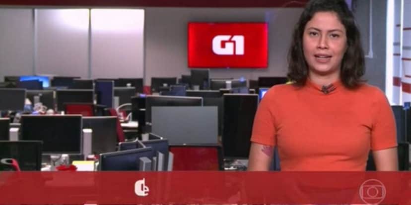Âncora: Redação de jornalismo da Globo apareceu vazia em transmissão ao vivo na TV (Foto: Reprodução) Âncora: Redação de jornalismo da Globo apareceu vazia em transmissão ao vivo na TV (Foto: Reprodução)