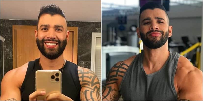 Gusttavo Lima chamou a atenção de fãs em foto que registra treino. (Foto: Montagem/Reprodução) Gusttavo Lima chamou a atenção de fãs em foto que registra treino. (Foto: Montagem/Reprodução)