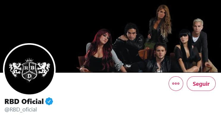 RBD ganha conta verificada no Twitter e retorno é anunciado (Foto: Reprodução) RBD ganha conta verificada no Twitter e retorno é anunciado (Foto: Reprodução)