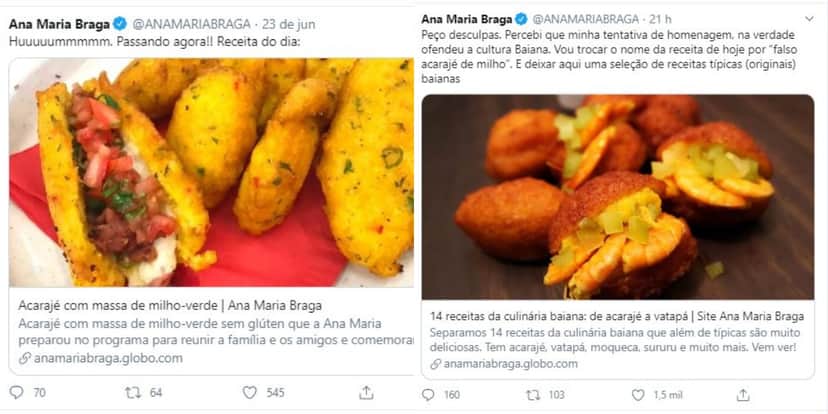 Ana Maria Braga se envolveu em polêmica (Foto: Reprodução/Twitter) Ana Maria Braga se envolveu em polêmica (Foto: Reprodução/Twitter)