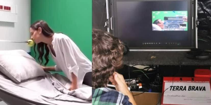 Em Portugal, onde a pandemia já foi controlada, as novelas já são gravadas com cenas de beijos realizadas através de efeitos especiais (Imagem: reprodução) Em Portugal, onde a pandemia já foi controlada, as novelas já são gravadas com cenas de beijos realizadas através de efeitos especiais (Imagem: reprodução)