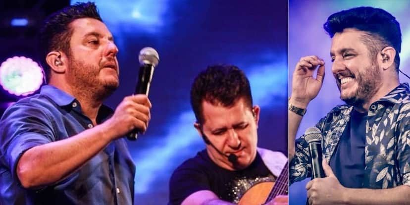Bruno e Marrone divertem o público (Foto: Reprodução/Instagram) Bruno e Marrone divertem o público (Foto: Reprodução/Instagram)
