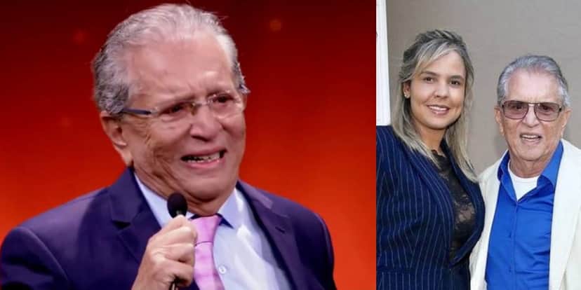 Carlos Alberto de Nóbrega está casado com Renata Domingues desde 2018 (Foto: Reprodução/SBT/Instagram) Carlos Alberto de Nóbrega está casado com Renata Domingues desde 2018 (Foto: Reprodução/SBT/Instagram)