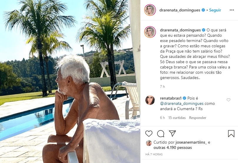O apresentador invadiu o Instagram da esposa e deixou recado especial O apresentador invadiu o Instagram da esposa e deixou recado especial