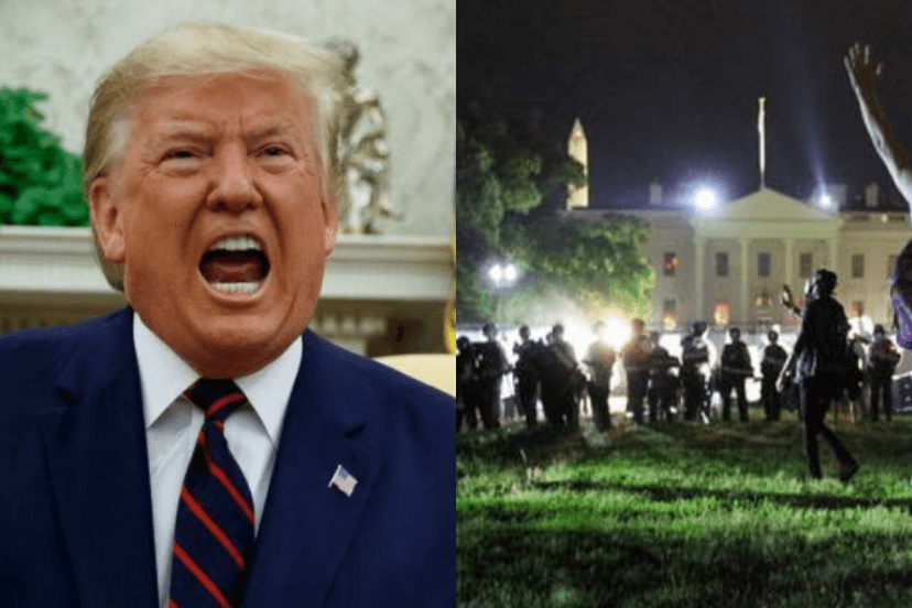 Protestos pela morte de George Floyd continuam e Donald Trump se esconde em bunker na Casa Branca (Foto: Reprodução) Protestos pela morte de George Floyd continuam e Donald Trump se esconde em bunker na Casa Branca (Foto: Reprodução)