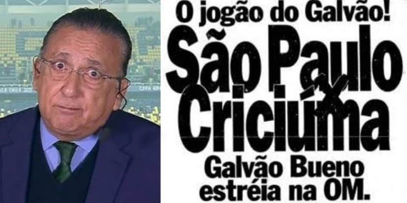 Galvão era a grande estrela da emissora, mas ficou apenas um ano na Rede OM (Montagem TV Foco) Galvão era a grande estrela da emissora, mas ficou apenas um ano na Rede OM (Montagem TV Foco)