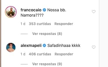 Comentários na foto de João Guilherme (Foto: reprodução/Instagram) Comentários na foto de João Guilherme (Foto: reprodução/Instagram)
