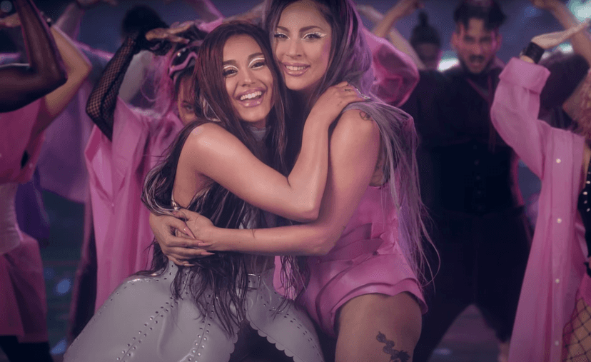 Lady Gaga e Ariana Grande quebram recordes nas paradas americanas (Foto: Reprodução) Lady Gaga e Ariana Grande quebram recordes nas paradas americanas (Foto: Reprodução)