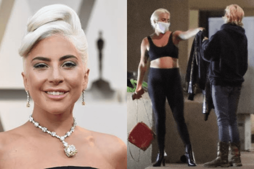 Fã é surpreendida por Lady Gaga no supermercado e ganha jaqueta de presente (Foto: Reprodução) Fã é surpreendida por Lady Gaga no supermercado e ganha jaqueta de presente (Foto: Reprodução)