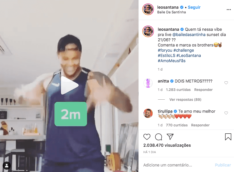 Léo Santana assusta fãs ao revelar altura nas redes sociais (Foto: Reprodução/Instagram) Léo Santana assusta fãs ao revelar altura nas redes sociais (Foto: Reprodução/Instagram)
