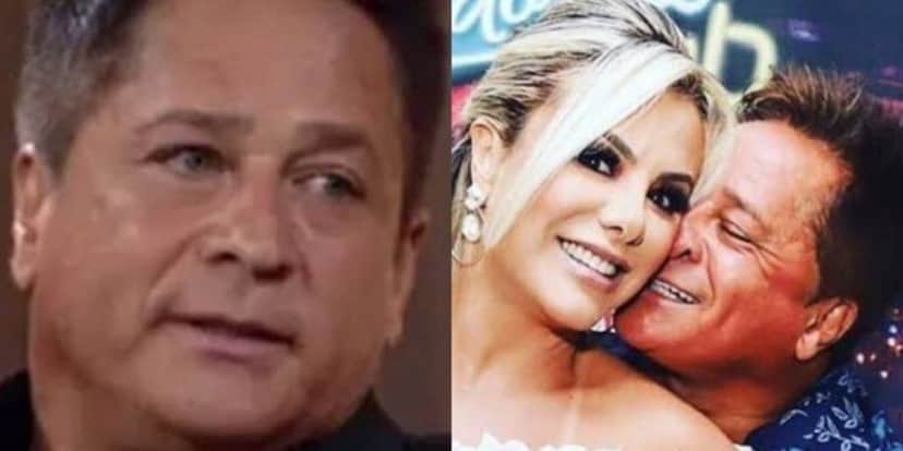 Leonardo vira meme ao viralizar vídeo que reclama da programação da TV para a esposa, Poliana Rocha (Montagem: TV Foco) Leonardo vira meme ao viralizar vídeo que reclama da programação da TV para a esposa, Poliana Rocha (Montagem: TV Foco)