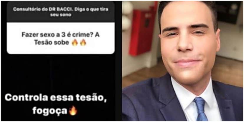 Luiz Bacci respondeu uma pergunta picante de seguidora sobre sexo à 3 (Montagem: TV Foco) Luiz Bacci respondeu uma pergunta picante de seguidora sobre sexo à 3 (Montagem: TV Foco)
