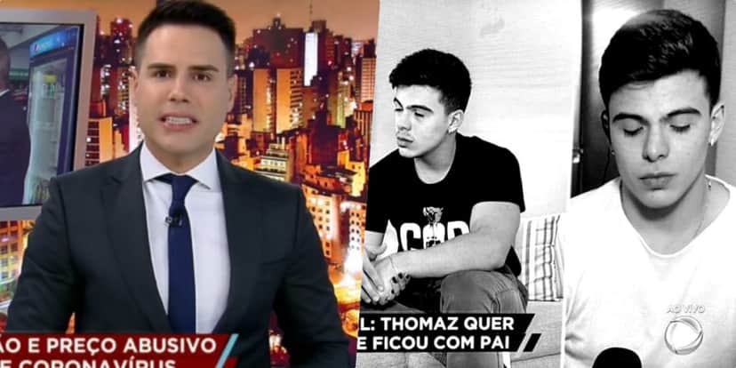 Luiz Bacci mostrou Thomaz Costa e escândalo envolvendo o pai do ator (Foto montagem) Luiz Bacci mostrou Thomaz Costa e escândalo envolvendo o pai do ator (Foto montagem)