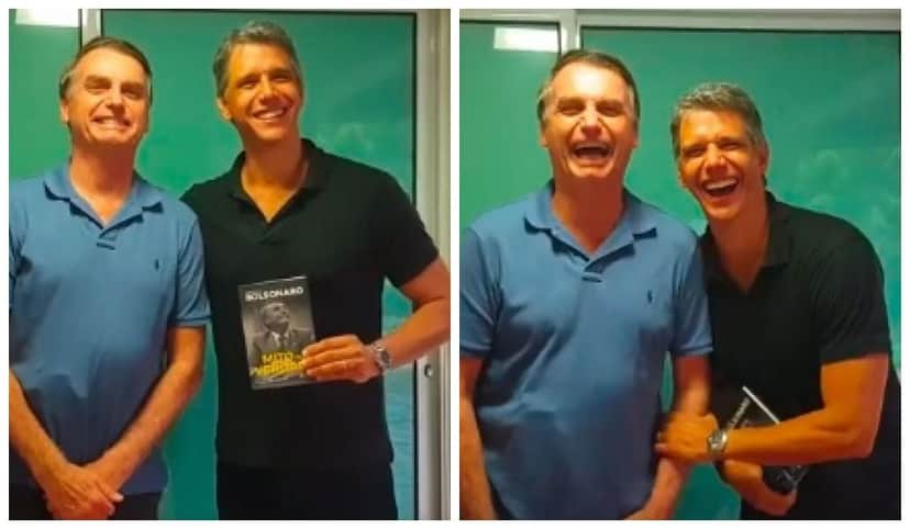 Marcio Garcia deu beijão em Bolsonaro em vídeo - Foto: Reprodução Marcio Garcia deu beijão em Bolsonaro em vídeo - Foto: Reprodução