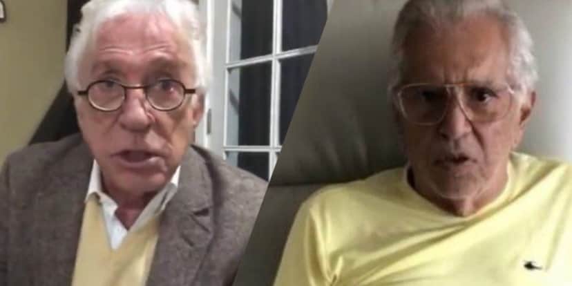 Moacyr Franco ao lado de Carlos Alberto de Nóbrega, o humorista aderiu as lives diárias em suas redes sociais (Montagem: TV Foco) Moacyr Franco ao lado de Carlos Alberto de Nóbrega, o humorista aderiu as lives diárias em suas redes sociais (Montagem: TV Foco)