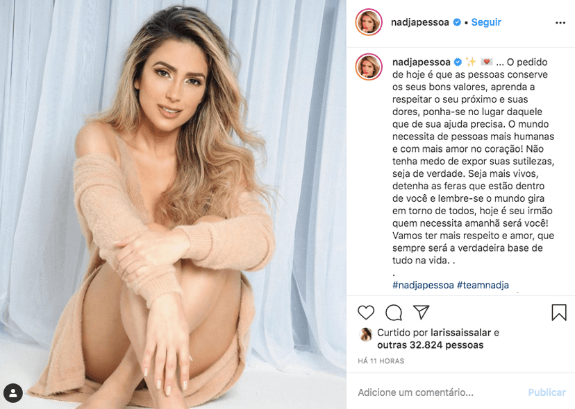 A famosa ex-participante de A Fazenda, da Record, Nadja Pessoa chocou ao fazer profundo desabafo após separação caótica com DBlack (Foto: Reprodução/Instagram) A famosa ex-participante de A Fazenda, da Record, Nadja Pessoa chocou ao fazer profundo desabafo após separação caótica com DBlack (Foto: Reprodução/Instagram)