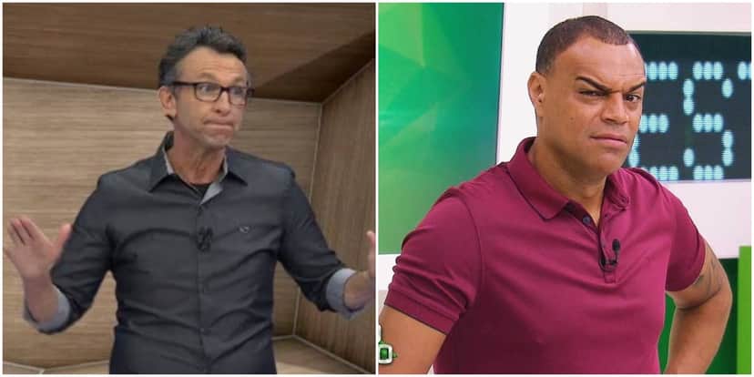 Neto e Denílson são colegas na Band (Reprodução) Neto e Denílson são colegas na Band (Reprodução)