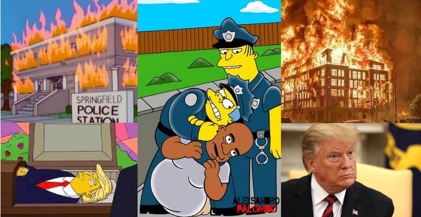 Simpsons já haviam previsto as manifestações nos Estados Unidos (Foto: Reprodução) Simpsons já haviam previsto as manifestações nos Estados Unidos (Foto: Reprodução)
