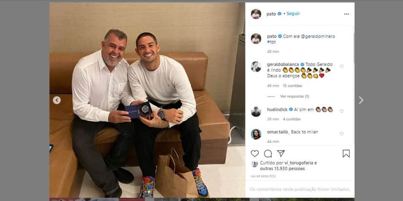 Pato e seu pai, Geraldo Rodrigues (Foto: Reprodução/Instagram) Pato e seu pai, Geraldo Rodrigues (Foto: Reprodução/Instagram)