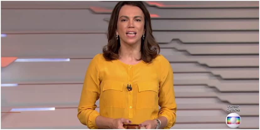Ana Paula Araújo se assombrou com a vinheta do Bom Dia Brasil (Foto: Reprodução) Ana Paula Araújo se assombrou com a vinheta do Bom Dia Brasil (Foto: Reprodução)