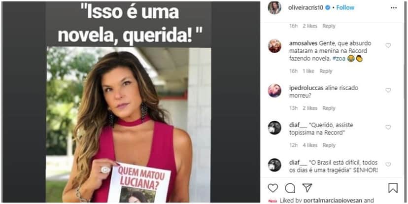 Atriz sofre por conta da Record (Foto: Reprodução)