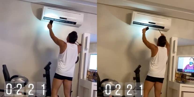 Poliana Rocha expôs Leonardo usando cueca em casa (Foto: Reprodução/Instagram) Poliana Rocha expôs Leonardo usando cueca em casa (Foto: Reprodução/Instagram)
