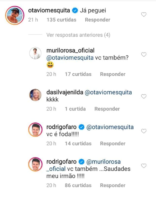 Rodrigo Faro foi desmascarado por apresentador do SBT e ator da Globo (Foto: Reprodução/ Instagram) Rodrigo Faro foi desmascarado por apresentador do SBT e ator da Globo (Foto: Reprodução/ Instagram)