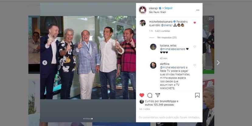 Sikêra Jr ganhou recado de Michelle Bolsonaro (Foto: Reprodução/Instagram) Sikêra Jr ganhou recado de Michelle Bolsonaro (Foto: Reprodução/Instagram)