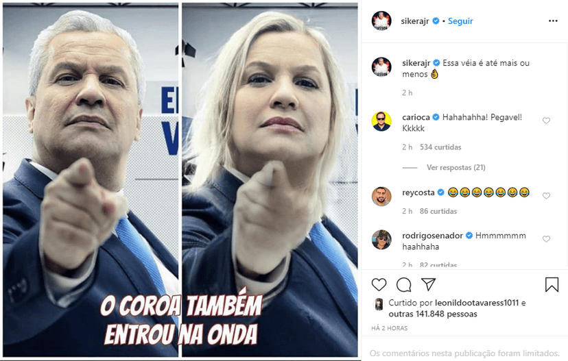 Sikêra Jr. mostrou sua versão feminina (Foto: Reprodução/ Instagram) Sikêra Jr. mostrou sua versão feminina (Foto: Reprodução/ Instagram)